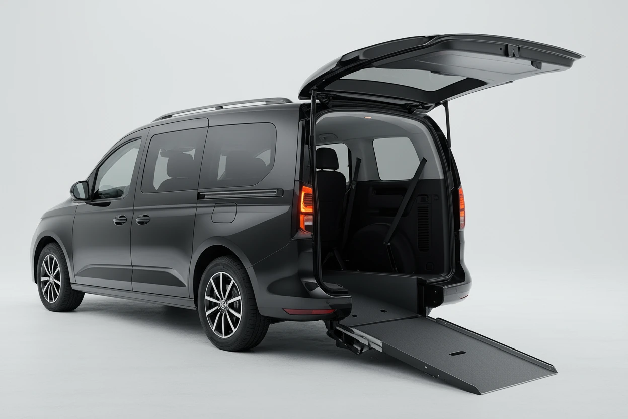 Volkswagen Caddy (Rollstuhl) - Flughafentransfer Frankfurt rollstuhlgerecht fahrdienst